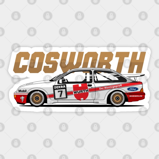 SIERRA RS COSWORTH TOURING CAR Sticker by shketdesign